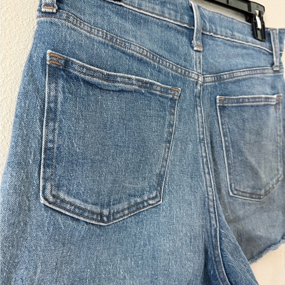 Madewell High Rise Light Blue Jean Shorts with Frayed Hem - Picture 4 of 6